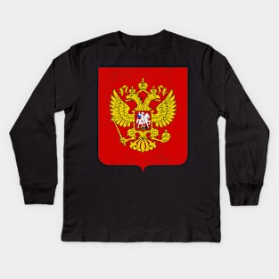 Russia /// Faded-Vintage Style Flag Design Kids Long Sleeve T-Shirt